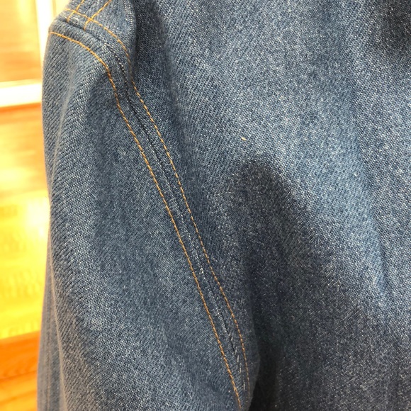 Women’s single breasted denim pea coat, made in US - Picture 7 of 8